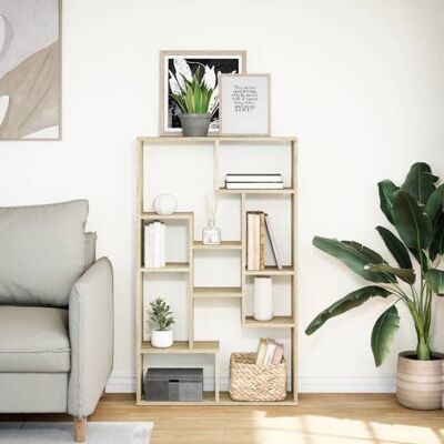 (SOLDES DEC)Bibliothèque - vidaXL - Meuble Étagère - support livres - chêne sonoma 72x20x120 cm bois dingénierie 01_5871744 Beige - Publicité (SOLDES DEC)Bibliothèque - vidaXL - Meuble Étagère - support livres - chêne sonoma 72x20x120 cm bois dingénierie 01_5871744 Beige - Publicité