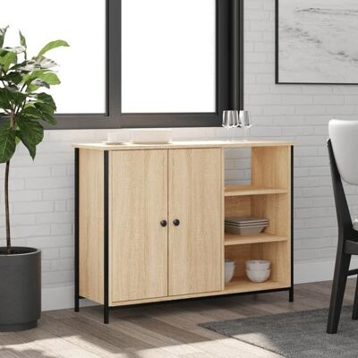 VIDAXL Prime day - Buffet chêne sonoma 100x33x75 cm bois dingénierie - Meuble bas - Cabinet/Commode pour salon CM450423 Beige - Publicité VIDAXL Prime day - Buffet chêne sonoma 100x33x75 cm bois dingénierie - Meuble bas - Cabinet/Commode pour salon CM450423 Beige - Publicité