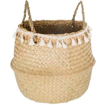 ATMOSPHERA CRÉATEUR D'INTÉRIEUR Panier Alina en roseau et pompons D30cm - Atmosphera Créateur dintérieur Beige - Publicité ATMOSPHERA CRÉATEUR D'INTÉRIEUR Panier Alina en roseau et pompons D30cm - Atmosphera Créateur dintérieur Beige - Publicité
