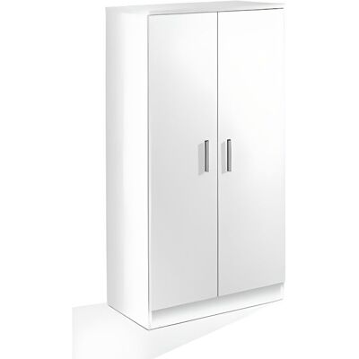 PEGANE Meuble Armoire à Chaussures avec 2 portes coloris blanc - 108 x 55 x 36 cm Blanc - Publicité PEGANE Meuble Armoire à Chaussures avec 2 portes coloris blanc - 108 x 55 x 36 cm Blanc - Publicité