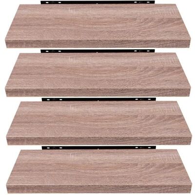 EUGAD 4 pièces Étagère Murale étagères suspendues en Bois60x229x38cm Chêne Jaune Jaune - Publicité EUGAD 4 pièces Étagère Murale étagères suspendues en Bois60x229x38cm Chêne Jaune Jaune - Publicité