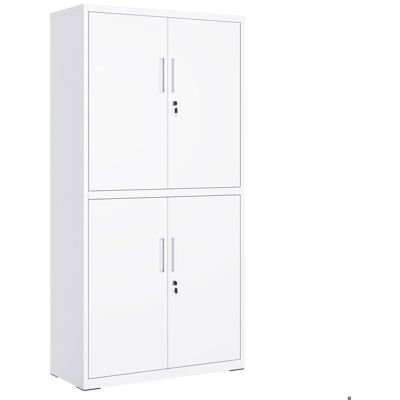 Armoire de Garage - SONGMICS - 5 Étagères - 4 Portes - Métal Blanc Mat - 40x80x180 cm Blanc - Publicité Armoire de Garage - SONGMICS - 5 Étagères - 4 Portes - Métal Blanc Mat - 40x80x180 cm Blanc - Publicité