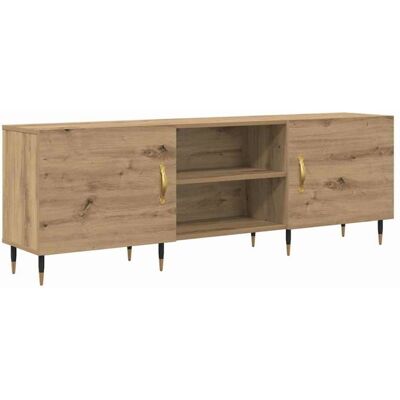 Meuble TV en bois dingénierie - vidaXL - Chêne artisanal - 150x30x50 cm - 2 portes - 2 étagères - Montage au sol Beige - Publicité Meuble TV en bois dingénierie - vidaXL - Chêne artisanal - 150x30x50 cm - 2 portes - 2 étagères - Montage au sol Beige - Publicité