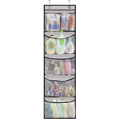 PROMIRACAL 5 étages Poches Porte-Chaussures Suspendu32.5*130CMPoche de Rangement Suspenduepour Chambre à CoucherSalonSalle de Bain Gris - Publicité PROMIRACAL 5 étages Poches Porte-Chaussures Suspendu32.5*130CMPoche de Rangement Suspenduepour Chambre à CoucherSalonSalle de Bain Gris - Publicité