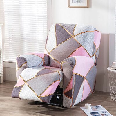 AUTREMENT Housse de fauteuil inclinable 1 place - Alokus - Extensible et lavable - Tissu doux et résistant Rose - Publicité AUTREMENT Housse de fauteuil inclinable 1 place - Alokus - Extensible et lavable - Tissu doux et résistant Rose - Publicité