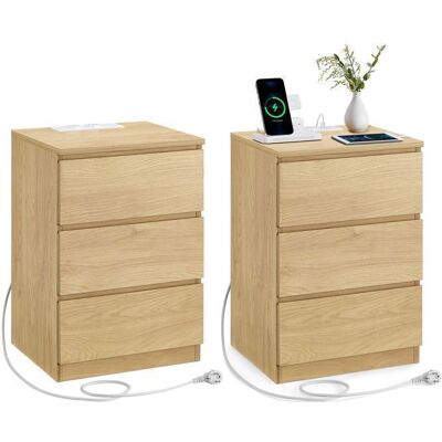 VASAGLE Table de Chevet avec Multiprise Lot de 2 Table d’Appoint avec 3 Tiroirs 2 Prises CA 2 Ports USB Moderne Jaune Paille Jaune - Publicité VASAGLE Table de Chevet avec Multiprise Lot de 2 Table d’Appoint avec 3 Tiroirs 2 Prises CA 2 Ports USB Moderne Jaune Paille Jaune - Publicité