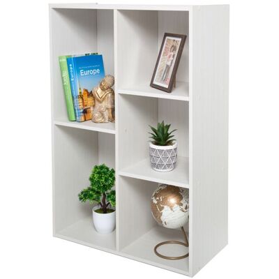 Iris Ohyama Bibliothèque étagère à 5 Compartiments Meuble à livres CX-23C Chêne Blanc L29 x P60 x H87.9 cm Blanc - Publicité Iris Ohyama Bibliothèque étagère à 5 Compartiments Meuble à livres CX-23C Chêne Blanc L29 x P60 x H87.9 cm Blanc - Publicité