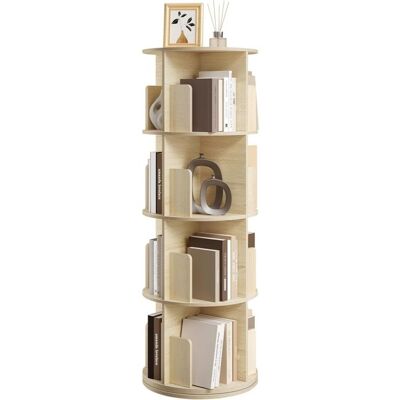 Bibliothèque Rotative - EUGAD Étagère Rangement pivotante - 4 Niveaux 16 Compartiments- Chêne Clair Jaune - Publicité Bibliothèque Rotative - EUGAD Étagère Rangement pivotante - 4 Niveaux 16 Compartiments- Chêne Clair Jaune - Publicité