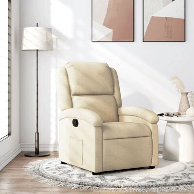 vidaXL Fauteuil Inclinable Chaise de Relaxation avec Dossier et Repose-Pied Siège Inclinable Fauteuil TV de Salon 371760 Beige - Publicité vidaXL Fauteuil Inclinable Chaise de Relaxation avec Dossier et Repose-Pied Siège Inclinable Fauteuil TV de Salon 371760 Beige - Publicité
