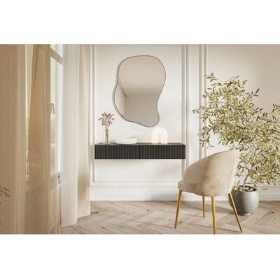 Veldio Selsey Coiffeuse Suspendue - 110cm - Noir - Style Moderne - Publicité Veldio Selsey Coiffeuse Suspendue - 110cm - Noir - Style Moderne - Publicité