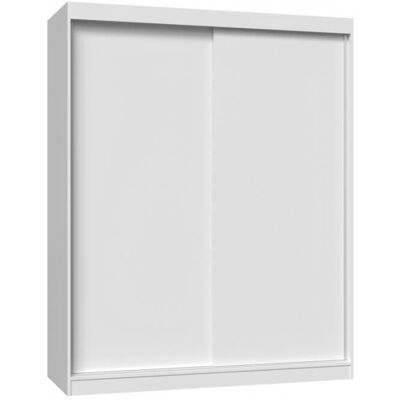 CDF PAOLO - Armoire penderie à 2 portes coulissantes - Largeur 160 cm - Dressing de chambre 2 portes - Blanc 160x61x200 Blanc - Publicité CDF PAOLO - Armoire penderie à 2 portes coulissantes - Largeur 160 cm - Dressing de chambre 2 portes - Blanc 160x61x200 Blanc - Publicité