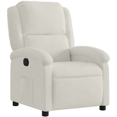 VIDAXL Les Soldes Fauteuil inclinable (1 PLACE) - CLOUD - Capacité de charge max. : 110 kg - en velours crème J5598 - Publicité VIDAXL Les Soldes Fauteuil inclinable (1 PLACE) - CLOUD - Capacité de charge max. : 110 kg - en velours crème J5598 - Publicité
