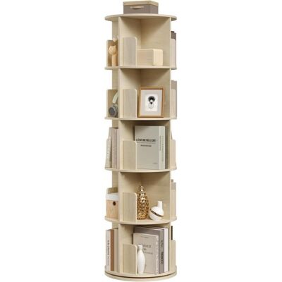 Bibliothèque Rotative - EUGAD Étagère Rangement pivotante - 5 Niveaux 20 Compartiments- Chêne Clair Jaune - Publicité Bibliothèque Rotative - EUGAD Étagère Rangement pivotante - 5 Niveaux 20 Compartiments- Chêne Clair Jaune - Publicité