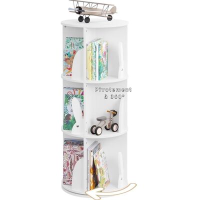 WOLTU Bibliothèque Pivotante Enfants Étagère à 4 Niveaux pour Livres et Jouets Étagère pour Chambre denfants Blanc W0ETT0139 Blanc - Publicité WOLTU Bibliothèque Pivotante Enfants Étagère à 4 Niveaux pour Livres et Jouets Étagère pour Chambre denfants Blanc W0ETT0139 Blanc - Publicité