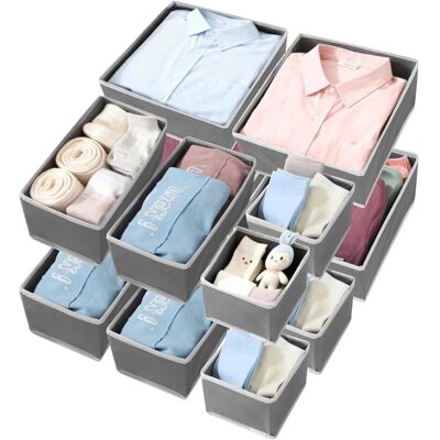 Organisateur de Tiroir 12 Pièces Organisateur Tiroir Organiseurs de Vêtements de Bébé Boite Rangement Vetement Pliable de Commode - Publicité Organisateur de Tiroir 12 Pièces Organisateur Tiroir Organiseurs de Vêtements de Bébé Boite Rangement Vetement Pliable de Commode - Publicité