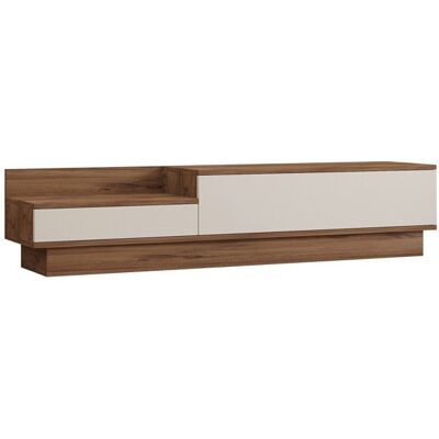HANAH HOME Meuble TV en bois Barko - 160 x 35 x 35 cm - Pin atlantiqueBlanc Blanc - Publicité HANAH HOME Meuble TV en bois Barko - 160 x 35 x 35 cm - Pin atlantiqueBlanc Blanc - Publicité