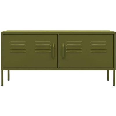 VIDAXL En soldes - MEUBLE HI-FI - Vert - Armoire TV - Meuble TV - pour maison - Vert olive 105x35x50cm Acier_8641 Vert - Publicité VIDAXL En soldes - MEUBLE HI-FI - Vert - Armoire TV - Meuble TV - pour maison - Vert olive 105x35x50cm Acier_8641 Vert - Publicité