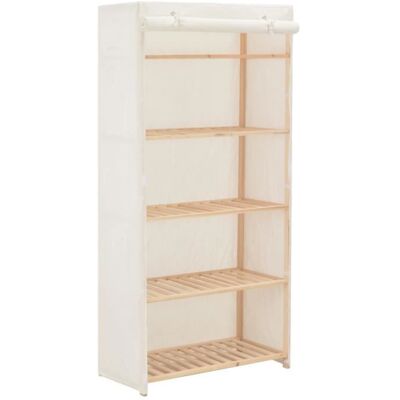CHIC Garde-robe élégante de chambre à coucher Armoire à vêtements Blanc 79 x 40 x 170 cm Tissu 6247 Blanc - Publicité CHIC Garde-robe élégante de chambre à coucher Armoire à vêtements Blanc 79 x 40 x 170 cm Tissu 6247 Blanc - Publicité