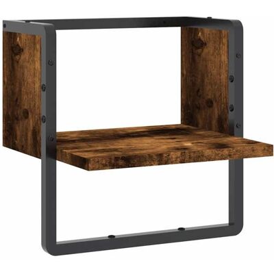 VIDAXL Étagères Flottantes - BEST-HOME - Salon&chambre - Étagère murale avec barre - Chêne fumé - 30x25x30cm 3_3255624 Marron - Publicité VIDAXL Étagères Flottantes - BEST-HOME - Salon&chambre - Étagère murale avec barre - Chêne fumé - 30x25x30cm 3_3255624 Marron - Publicité