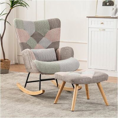 Lemonbest Fauteuil à Bascule Confortable Chaise Longue avec Repose-Pieds coussin lombaire et poches latérales pour salon chambre - Publicité Lemonbest Fauteuil à Bascule Confortable Chaise Longue avec Repose-Pieds coussin lombaire et poches latérales pour salon chambre - Publicité