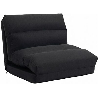 Fauteuil de sol canapé paresseux - HOMCOM - dossier inclinable 90° à 180° - 70 x 72 x 56 cm - noir Noir - Publicité Fauteuil de sol canapé paresseux - HOMCOM - dossier inclinable 90° à 180° - 70 x 72 x 56 cm - noir Noir - Publicité