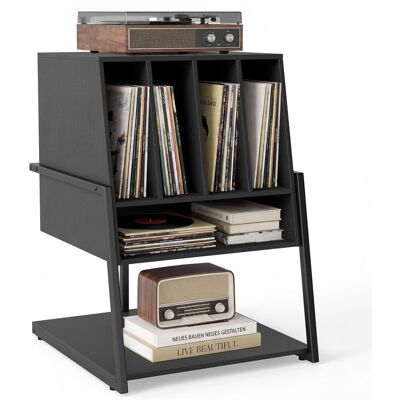 COSTWAY Support de Stockage de Disques Vinyles - 4 roulettes Inclus Étagères 5 Compartiments jusquà 180 Vinyle Noir - Publicité COSTWAY Support de Stockage de Disques Vinyles - 4 roulettes Inclus Étagères 5 Compartiments jusquà 180 Vinyle Noir - Publicité