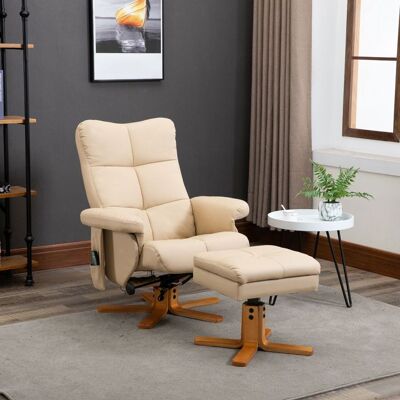 Generic Fauteuil relax massant avec pouf fauteuil de relaxation pivotant à 360° dossier inclinable 80 x 86 x 99 cm crème Beige - Publicité Generic Fauteuil relax massant avec pouf fauteuil de relaxation pivotant à 360° dossier inclinable 80 x 86 x 99 cm crème Beige - Publicité