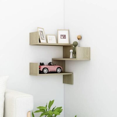 vidaXL Étagère dangle murale Chêne Sonoma 40x40x50 cm bois ingénierie 807229 Marron - Publicité vidaXL Étagère dangle murale Chêne Sonoma 40x40x50 cm bois ingénierie 807229 Marron - Publicité