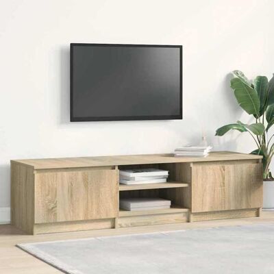 Meuble TV - VIDAXL - Chêne sonoma - 140x40x355 cm - 2 tiroirs - 2 compartiments ouverts Marron - Publicité Meuble TV - VIDAXL - Chêne sonoma - 140x40x355 cm - 2 tiroirs - 2 compartiments ouverts Marron - Publicité