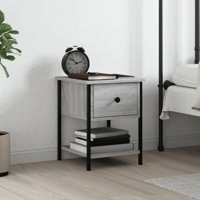 vidaXL Table de chevet sonoma gris 34x355x45 cm bois dingénierie 825859 Gris - Publicité vidaXL Table de chevet sonoma gris 34x355x45 cm bois dingénierie 825859 Gris - Publicité