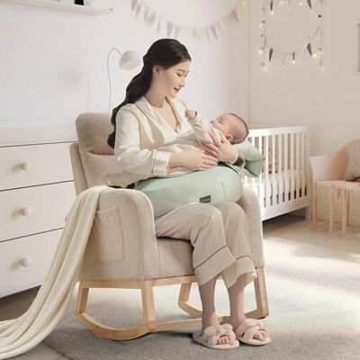AFFINITYFURN Fauteuil À Bascule-PROMI- avec Accoudoirs en BoisRocking Chair Fauteuil Allaitement Chaise à Bascule ScandinaveBEIGE Beige - Publicité AFFINITYFURN Fauteuil À Bascule-PROMI- avec Accoudoirs en BoisRocking Chair Fauteuil Allaitement Chaise à Bascule ScandinaveBEIGE Beige - Publicité