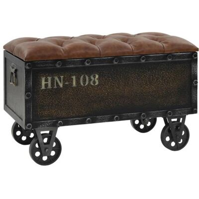 VIDAXL CLOUD NEW* Banc de rangement SMG - Malle et coffre Boîte de rangement Bois massif et similicuir 805x41x50 cm 158 Kg 385049 Marron - Publicité VIDAXL CLOUD NEW* Banc de rangement SMG - Malle et coffre Boîte de rangement Bois massif et similicuir 805x41x50 cm 158 Kg 385049 Marron - Publicité