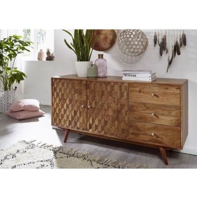 Massivmoebel24 Buffet en Acacia - Design mosaïque 3D naturel - Buffet - Publicité Massivmoebel24 Buffet en Acacia - Design mosaïque 3D naturel - Buffet - Publicité