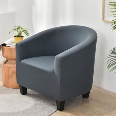 Housse de Fauteuil - Antidérapante - 1 Place - Gris Fumé - Élastique - Confortable Gris - Publicité Housse de Fauteuil - Antidérapante - 1 Place - Gris Fumé - Élastique - Confortable Gris - Publicité