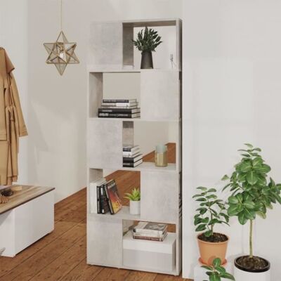vidaXL Bibliothèque-Séparateur de pièce Gris béton 60x24x155 cm Gris - Publicité vidaXL Bibliothèque-Séparateur de pièce Gris béton 60x24x155 cm Gris - Publicité