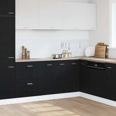 Meuble bas cuisine - vidaXL - Chêne noir - 60x46x815 cm - Bois contreplaqué - Grand espace de rangement Noir - Publicité Meuble bas cuisine - vidaXL - Chêne noir - 60x46x815 cm - Bois contreplaqué - Grand espace de rangement Noir - Publicité