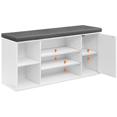 SONGMICS HOME Banc à Chaussures Toolless Assemblage Ultra-rapide sans Outils Meuble d’Entrée avec Rangement Compartiments Ouverts Étagères Blanc - Publicité SONGMICS HOME Banc à Chaussures Toolless Assemblage Ultra-rapide sans Outils Meuble d’Entrée avec Rangement Compartiments Ouverts Étagères Blanc - Publicité