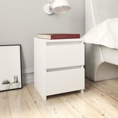 Table de chevet - VIDAXL - 30x30x40 cm - 2 tiroirs - Aggloméré - Blanc Blanc - Publicité Table de chevet - VIDAXL - 30x30x40 cm - 2 tiroirs - Aggloméré - Blanc Blanc - Publicité