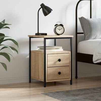 vidaXL Table de chevet chêne sonoma 34x355x50 cm bois dingénierie 826015 Marron - Publicité vidaXL Table de chevet chêne sonoma 34x355x50 cm bois dingénierie 826015 Marron - Publicité
