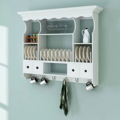 vidaXL Armoire murale de cuisine Bois Blanc 241372 Blanc - Publicité vidaXL Armoire murale de cuisine Bois Blanc 241372 Blanc - Publicité