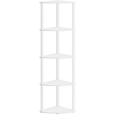 Étagère dAngle à 5 Niveaux - SONGMICS - Blanc Neige - Assemblage Rapide Blanc - Publicité Étagère dAngle à 5 Niveaux - SONGMICS - Blanc Neige - Assemblage Rapide Blanc - Publicité