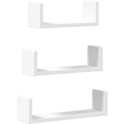 VIDAXL Meilleures Étagères murales - Meuble étagère dexposition - 3 pcs blanc - bois dingénierie SSDC1256783 Blanc - Publicité VIDAXL Meilleures Étagères murales - Meuble étagère dexposition - 3 pcs blanc - bois dingénierie SSDC1256783 Blanc - Publicité