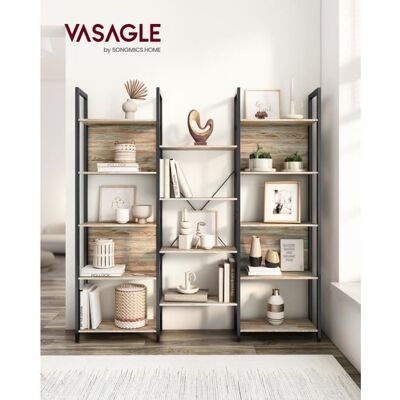 VASAGLE Bibliothèque Étagère de Rangement avec 14 Étagères Cadre en Métal Style Industriel 24 x 158 x 166 cm Noir - Publicité VASAGLE Bibliothèque Étagère de Rangement avec 14 Étagères Cadre en Métal Style Industriel 24 x 158 x 166 cm Noir - Publicité