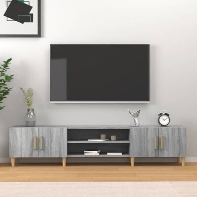 vidaXL Meuble TV sonoma gris 180x315x40 cm bois dingénierie 816262 Gris - Publicité vidaXL Meuble TV sonoma gris 180x315x40 cm bois dingénierie 816262 Gris - Publicité