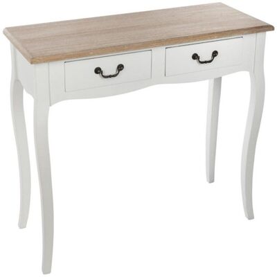 Atmosphera - Chrysa - Blanc - 2 tiroirs - Console - Publicité Atmosphera - Chrysa - Blanc - 2 tiroirs - Console - Publicité