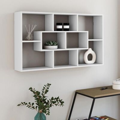 IDMARKET Etagère murale COLETTE avec 8 compartiments blanc Blanc - Publicité IDMARKET Etagère murale COLETTE avec 8 compartiments blanc Blanc - Publicité