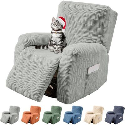 Housse de Fauteuil Relax Extensible 1 Places Polar Fleece Housse de Fauteuil Relax Inclinable Electrique Complète avec Poche Gris Gris - Publicité Housse de Fauteuil Relax Extensible 1 Places Polar Fleece Housse de Fauteuil Relax Inclinable Electrique Complète avec Poche Gris Gris - Publicité
