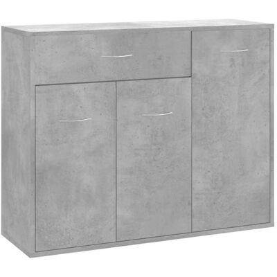 VIDAXL *NEW Enfilade Commode intérieure - Buffet Gris béton 88x30x70 cm Classique - Bois dingénierie CL45891 Gris - Publicité VIDAXL *NEW Enfilade Commode intérieure - Buffet Gris béton 88x30x70 cm Classique - Bois dingénierie CL45891 Gris - Publicité