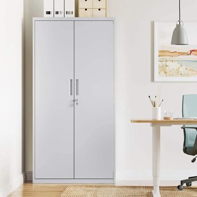 Armoire de Rangement en Acier - SONGMICS - Double Porte - 5 Niveaux - Gris Gris - Publicité Armoire de Rangement en Acier - SONGMICS - Double Porte - 5 Niveaux - Gris Gris - Publicité