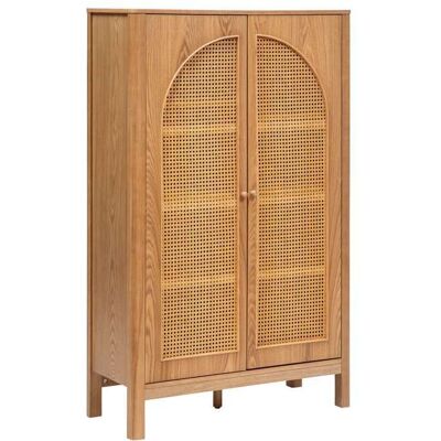 Atmosphera - Armoire 2 portes en cannage TIRIA - Marron Marron - Publicité Atmosphera - Armoire 2 portes en cannage TIRIA - Marron Marron - Publicité